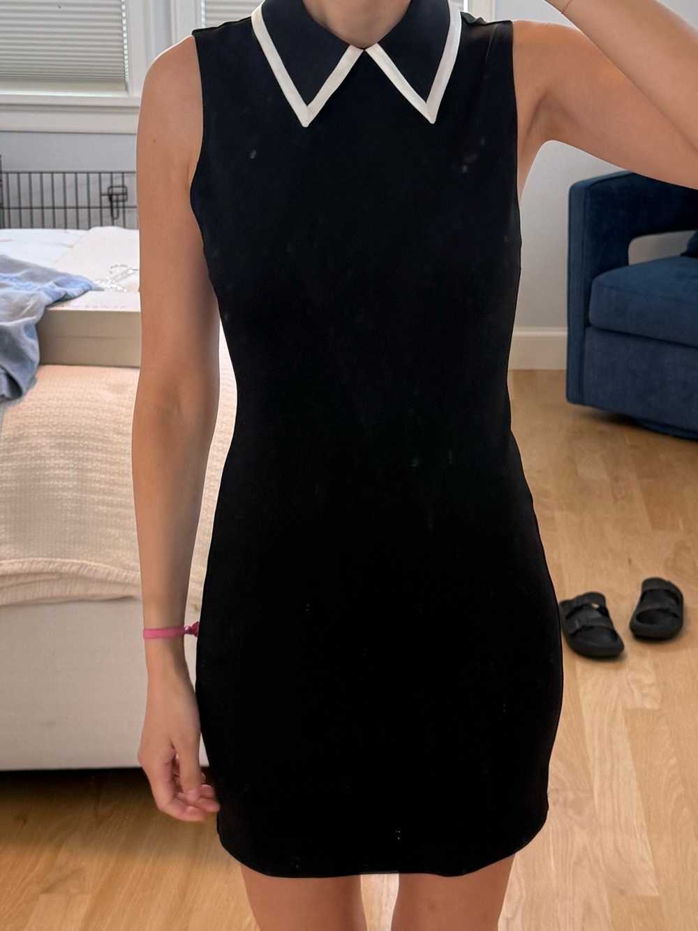 Alice + Olivia Wynell Tipped Collar Minidress - Picture 6 of 11
